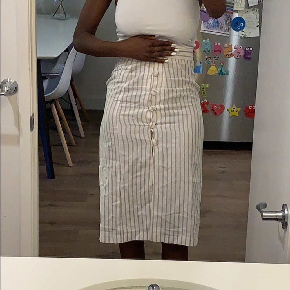 Striped long skirt